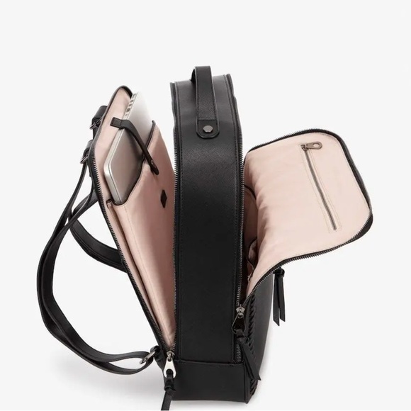 Calpak Kaya 15 inch Laptop Backpack in Gunmetal Black - Picture 3 of 6